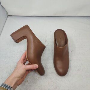 Vince Shoes Vince Brown Tala Heel Leather Mule Shoe Poshmark